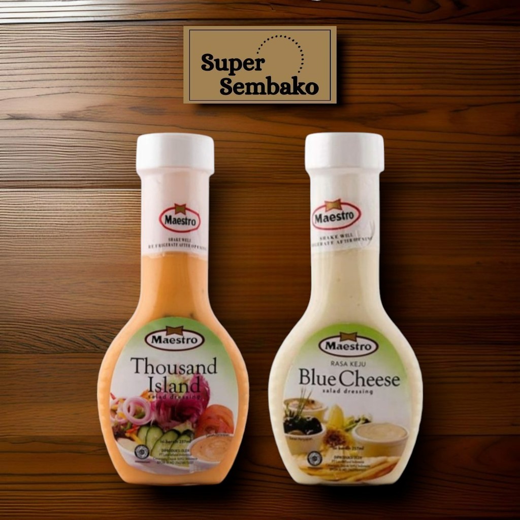 

MAYONAISE / MAYONAIS MAESTRO THOUSAND ISLAND / BLUE CHEESE KEJU SALAD DRESSING BOTOL 237ml