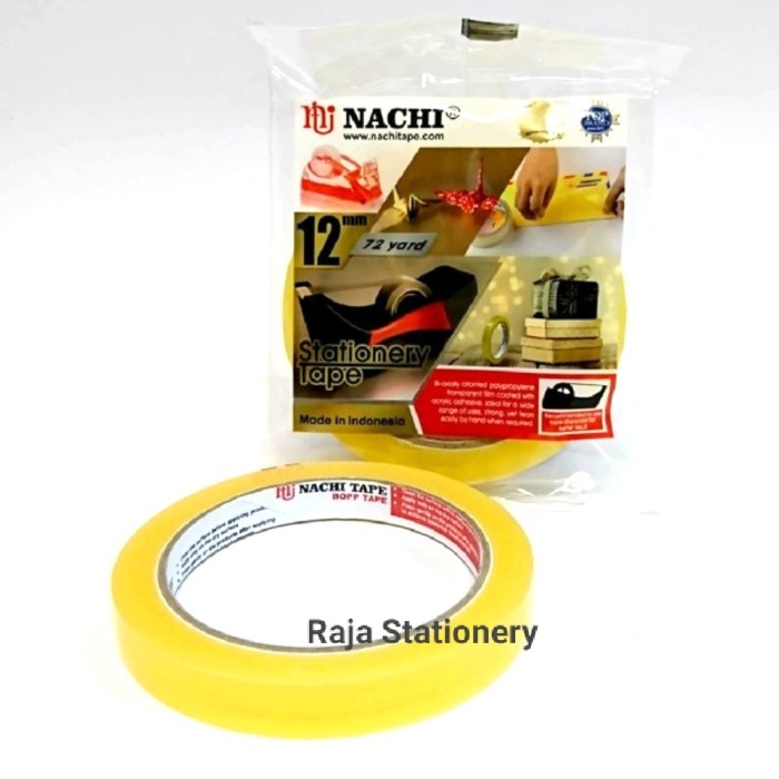 

Nachi Stationery Tape 12Mm X 72 Yard / Solatip