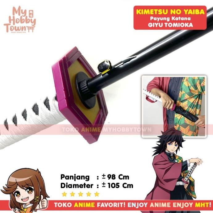 Payung Anime Pedang Kimetsu no Yaiba Demon Slayer Giyu Tomioka