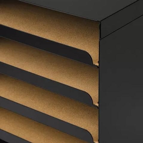 

Rak Dokumen/Rak Kertas Document Shelf 4 Tingkat 32x25x32cm_Hitam FS'