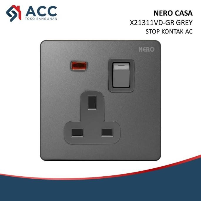 TERMURAH NERO CASA X21311VD-GR GREY NERO STOP KONTAK AC