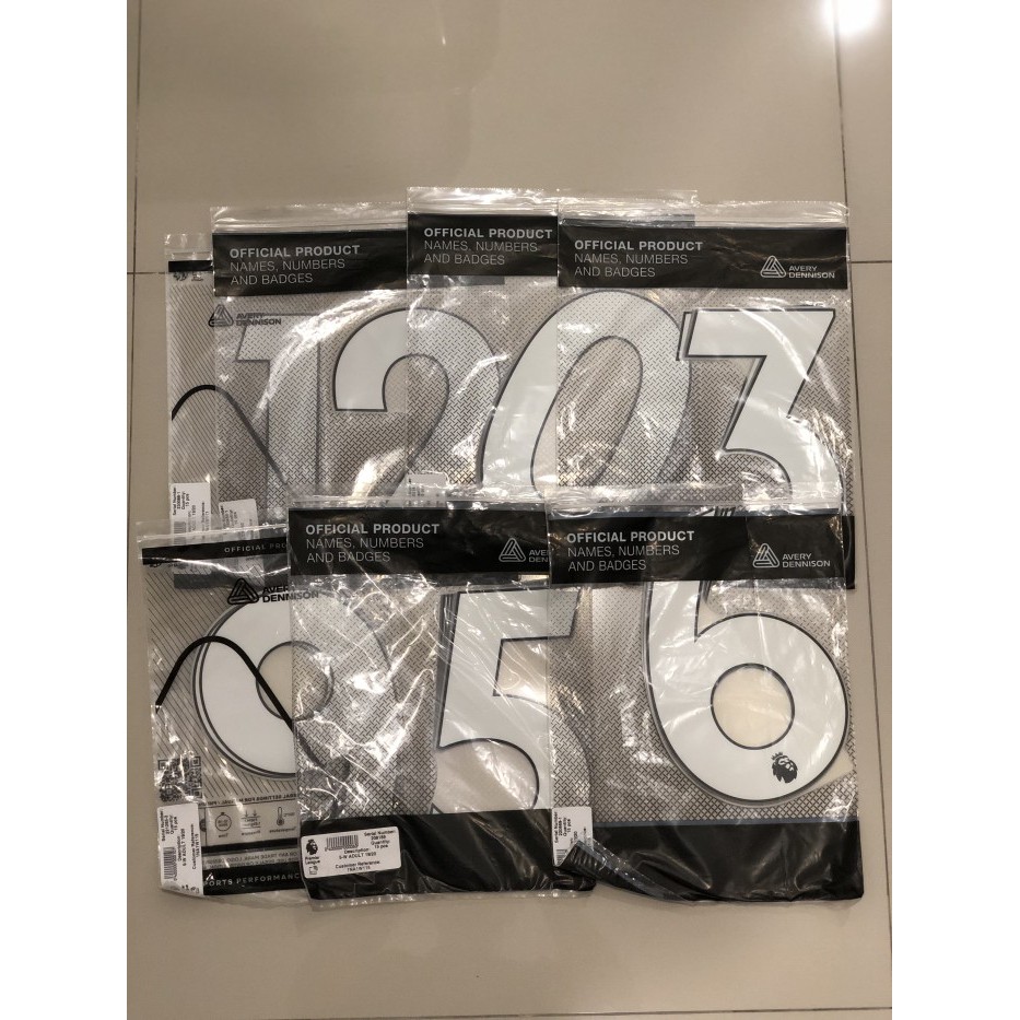 Murah Angka Original EPL Putih 2019-23 (Avery Dennison) Non COD