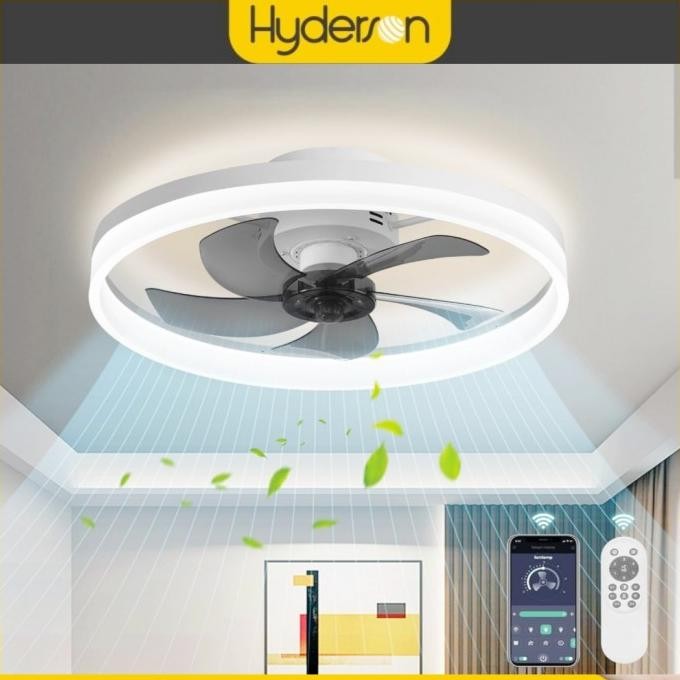 Diskon Hyderson Lampu Gantung Kipas Angin Led Fan Ceiling Light Acrylic Remote