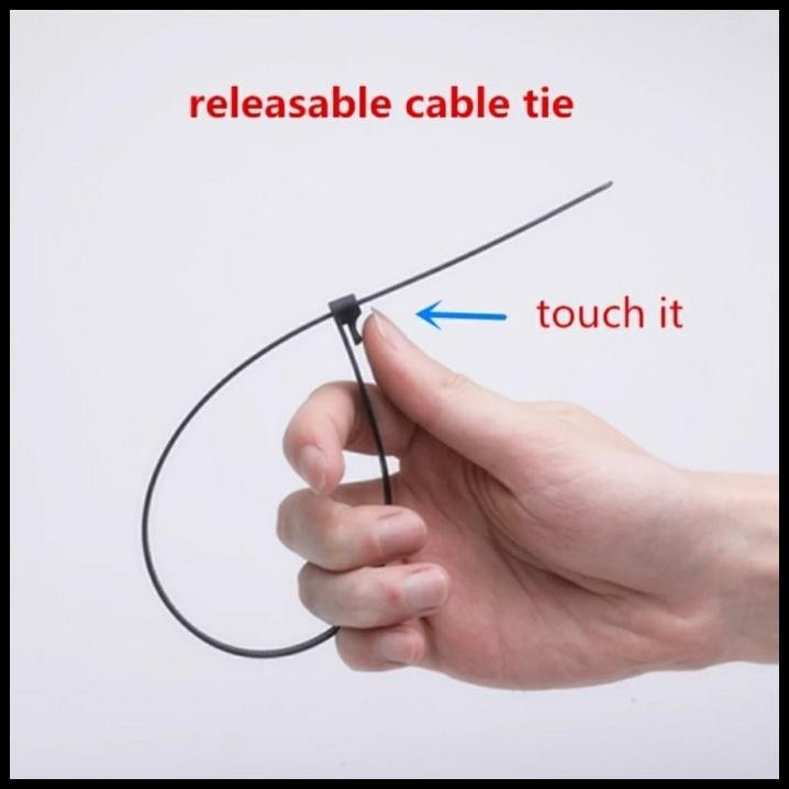

TERBARU EWIG KABEL TIES RELEASABLE 7.2X250MM(25CM) 1PAK 100PCS. - PUTIH !!