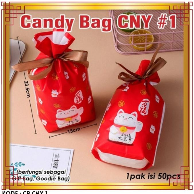 

''Terlaris" Candi Bag Cny Cat / Plastik Kemasan Pita / Imlek Gi Bag (0 Pcs) Murah
