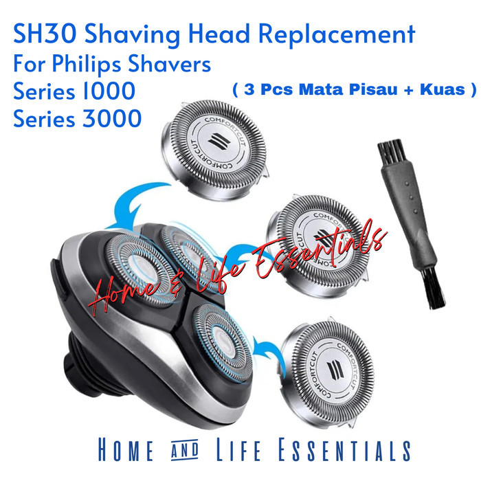 TERBARU Refill Shaver SH30 Mata Pisau Cukur Philips S1000 S3000 Shaver Blade