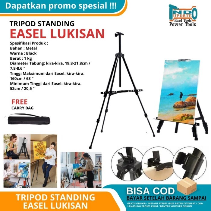 

PROMO! Stand Lukis Standar Holder Papan Kanvas Tripod Easel Melukis Standing