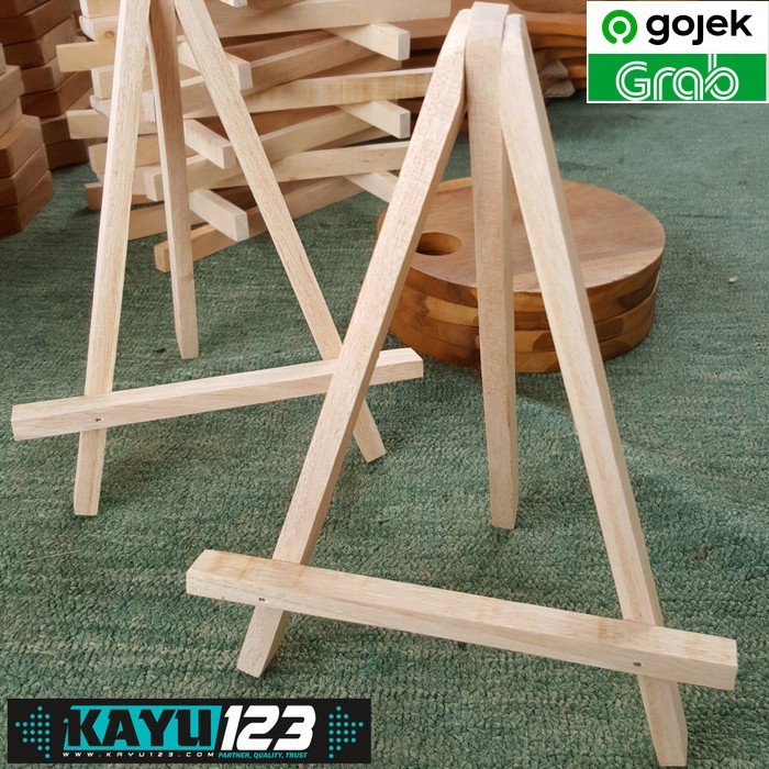 

TERLARIS! Wooden Easel 24x17 cm Stand Kayu Tripod Kayu Photo Stand Lukis (WE-02)