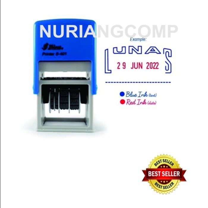 

PROMO! Stempel lunas dengan tanggal shiny S-401 Self-Inking