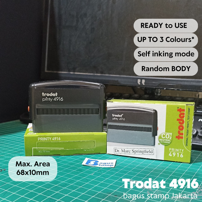 

TERLARIS! Stempel Warna Otomatis Custom Design Trodat 4916