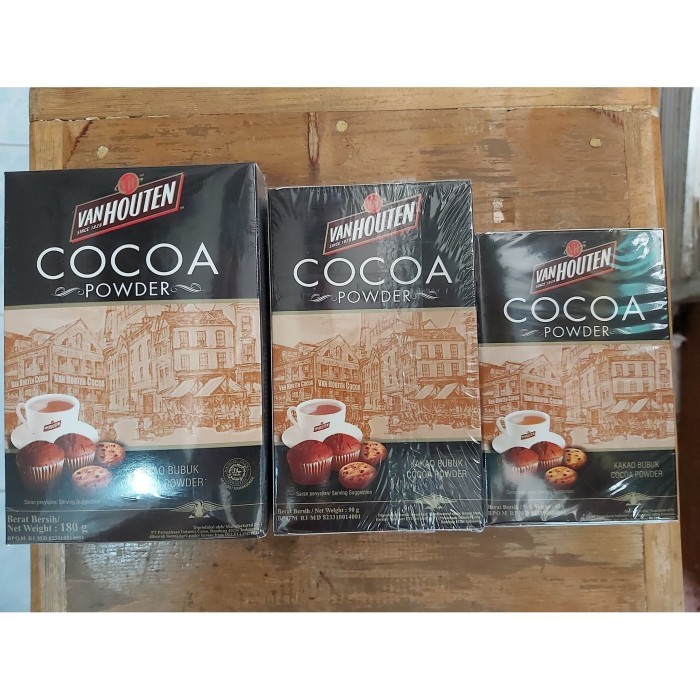 

BISA FAKTUR Van Houten Cocoa Powder 45gr, 90gr, 180gr