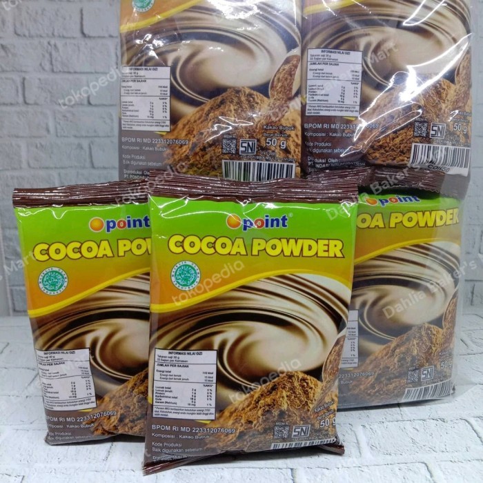 

READY GROSIR Point Cocoa Powder ( Coklat Bubuk ) Kemasan 50 Gram