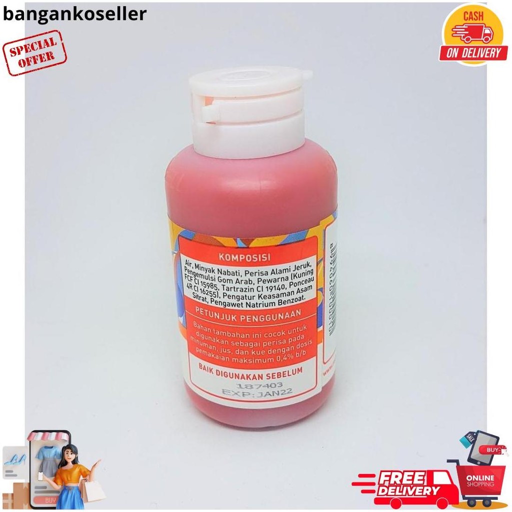 

Perasa Dan Pewarna Red Bell Rasa Orange Base Special 55Ml Cod