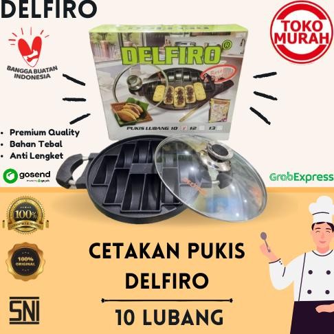 tan cetakan kue pukis delfiro preum quality 10 lubang anti lengket bahan tebal
