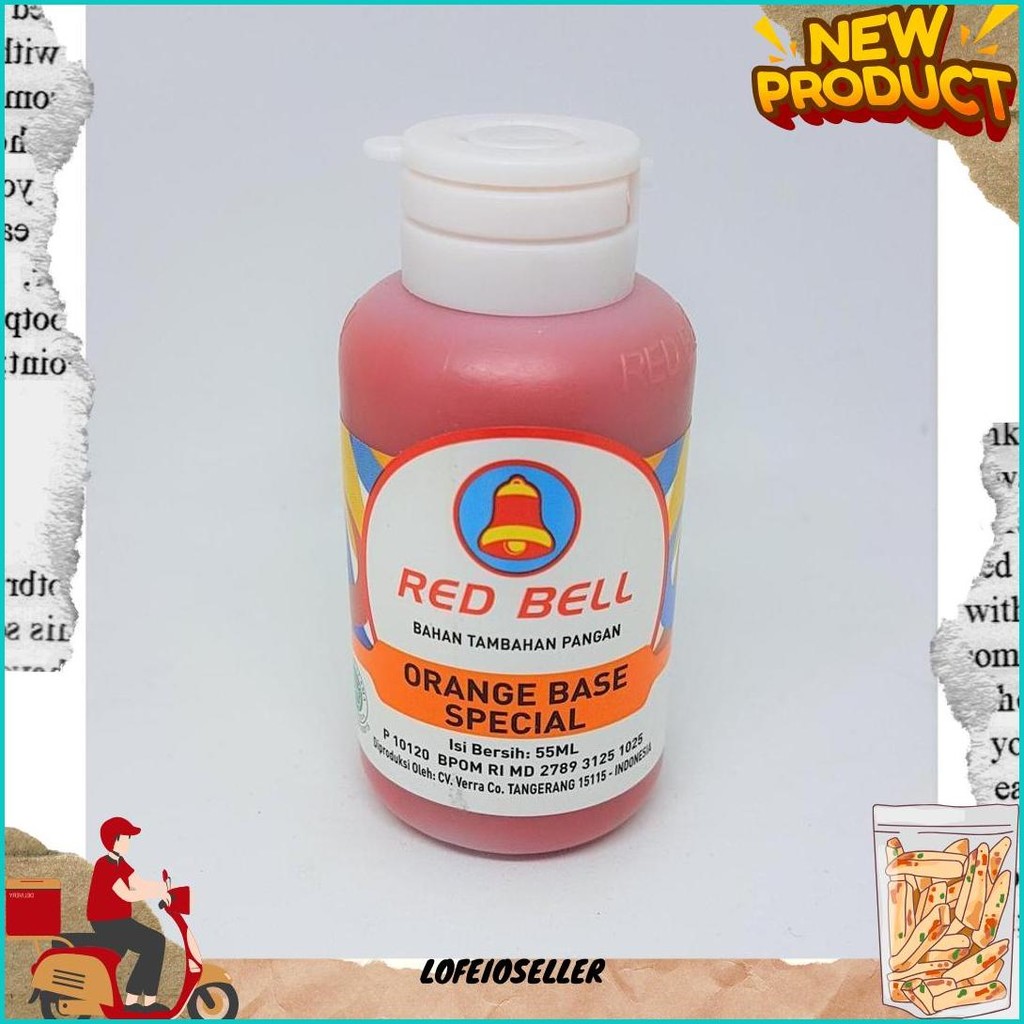 

Perasa Dan Pewarna Red Bell Rasa Orange Base Special 55Ml Bisa Cod