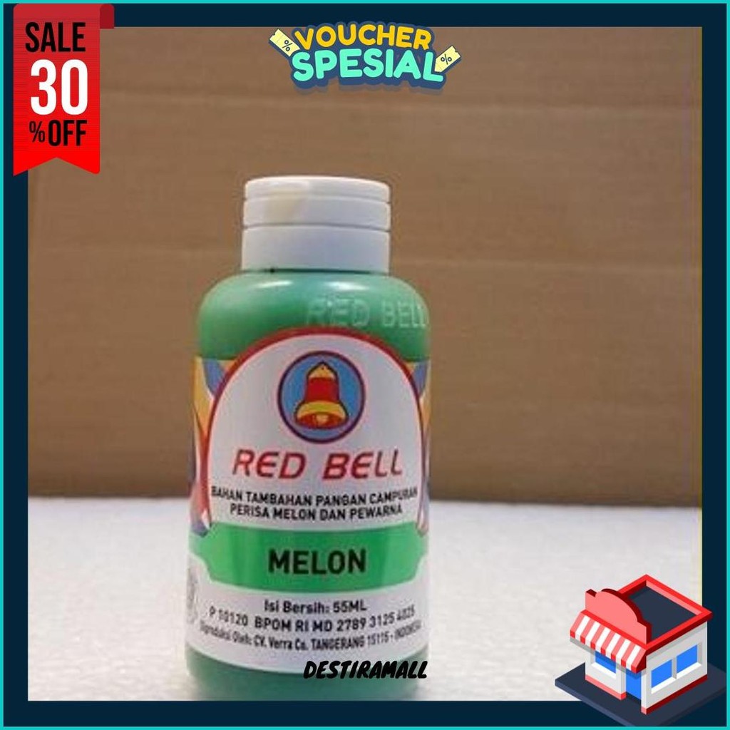 

Pewarna Dan Perisa Red Bell Rasa Melon 55Ml/Red Bell/Sumbo Red Bell Original Produk