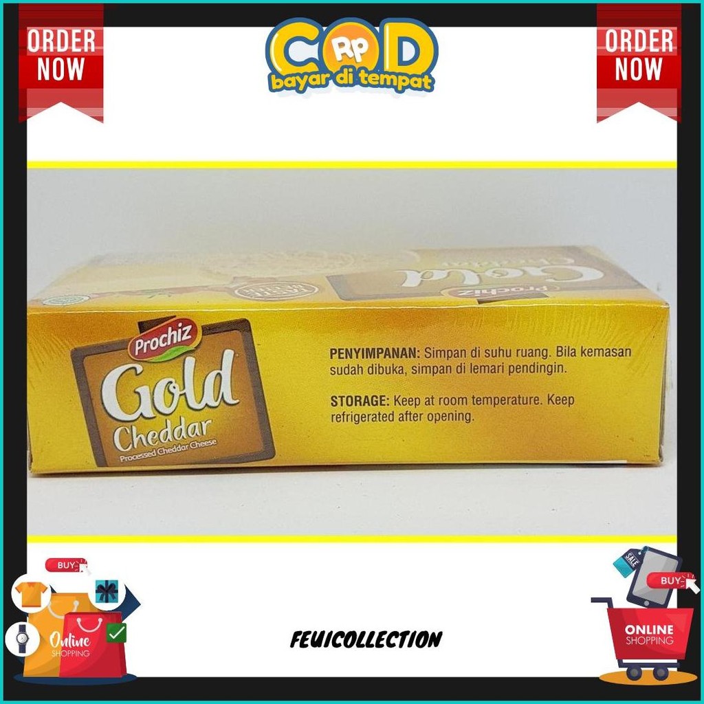 

Keju Prochiz Gold Cheddar 170 Gr Bisa Cod