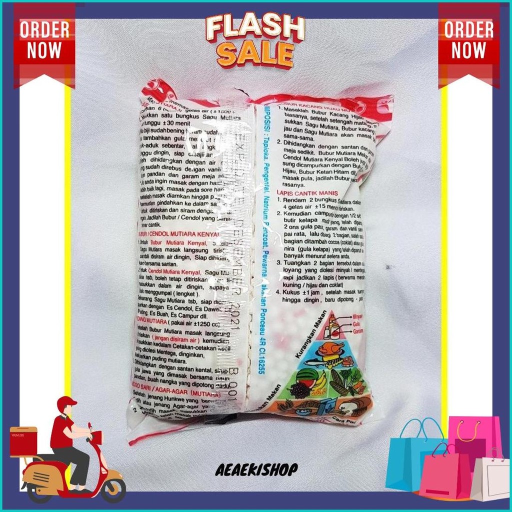 

Sagu Mutiara Cap Kucing 100 Gr - Sagu Mutiara Original Produk