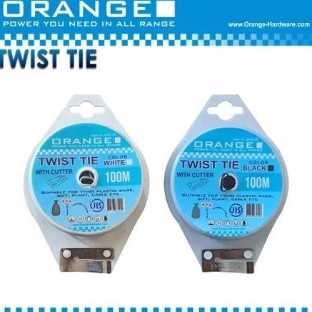 

Sale 100 Meter Orange Twist Tie Hitam / Kawat Ikat Kabel Twister Pengikat