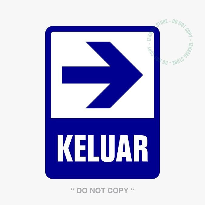 

Sale Rambu Sign Petunjuk Arah Keluar 30 X 40 Cm Plat Alumunium