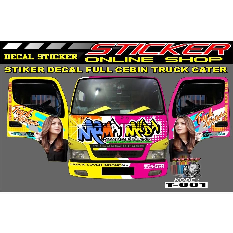 Stiker Mobil Truk Mitsubishi Canter Decal Print Truck Full Kabin Terbaru