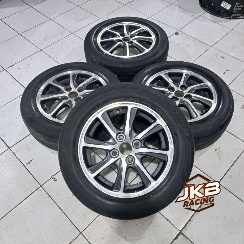 Velg Mobil Bekas | Standar Asli Toyota Calya Ring 14 Baut 4X100 (Ban Bonus)