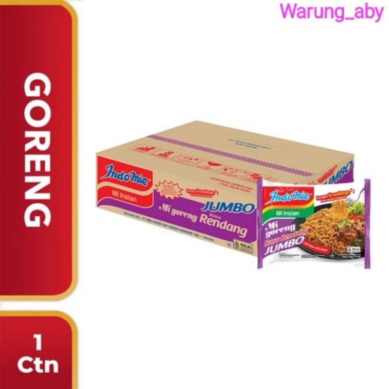 

Indomie Goreng Rendang Jumbo 1 Dus Isi 24 Pcs | Indomie Rendang | Kuliner Nusantara