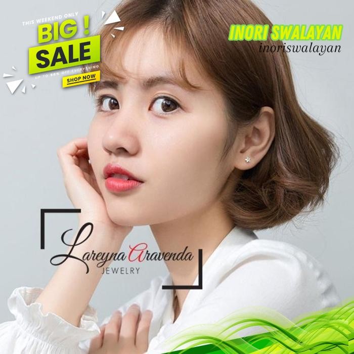 BINTANG CRYSTAL KRISTAL ZIRCON ANTING WANITA TITANIUM ASLI BINTANG CRYSTAL KRISTAL ZIRCON AAA ET PRO