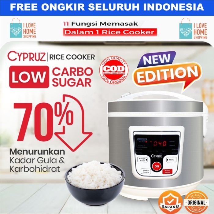 Promo CYPRUZ Rice Cooker Low Carbo Low Sugar