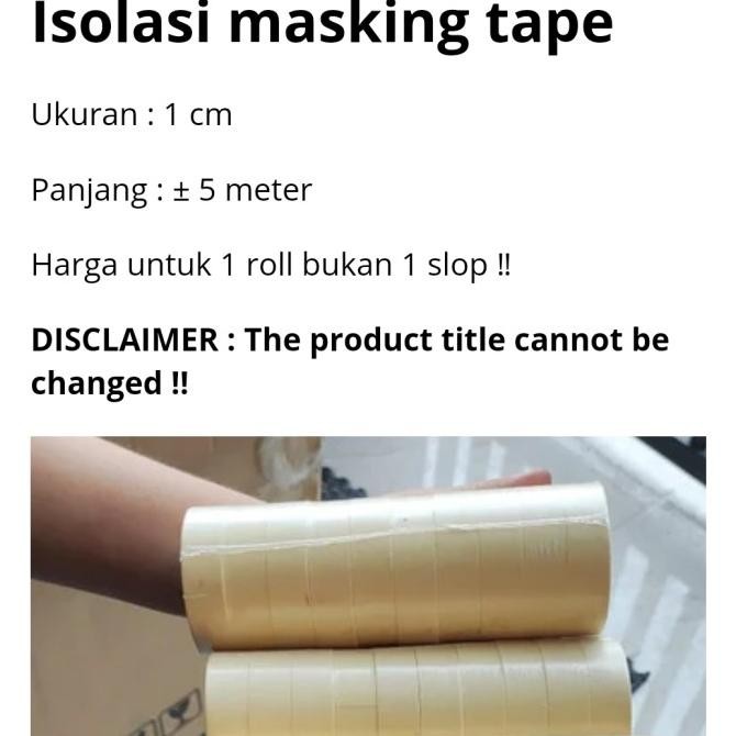 

\\\\\] selotip kertas kecil lakban isolasi masking tape 1 inch 23 mm x 25 m