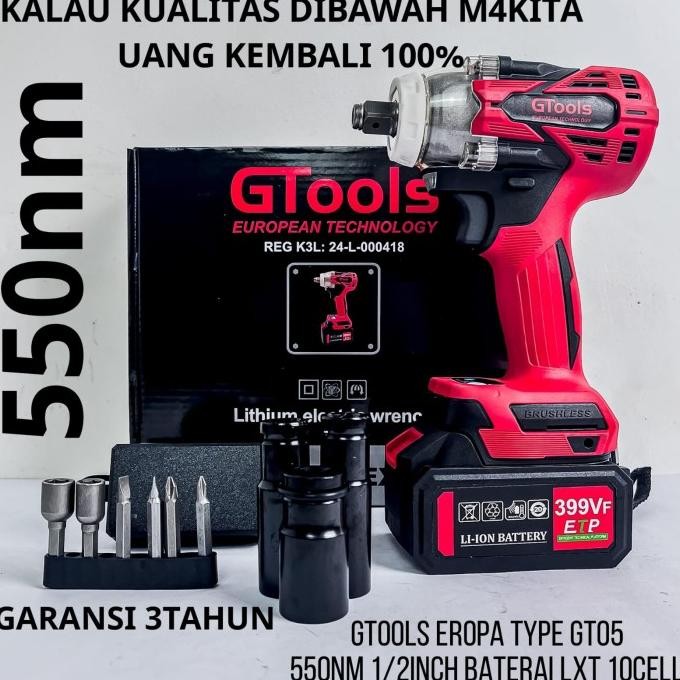*$*$*$*$] Impact Wrench GTOOLS GT05+ Facelift pembuka baut roda ban mobil CVT