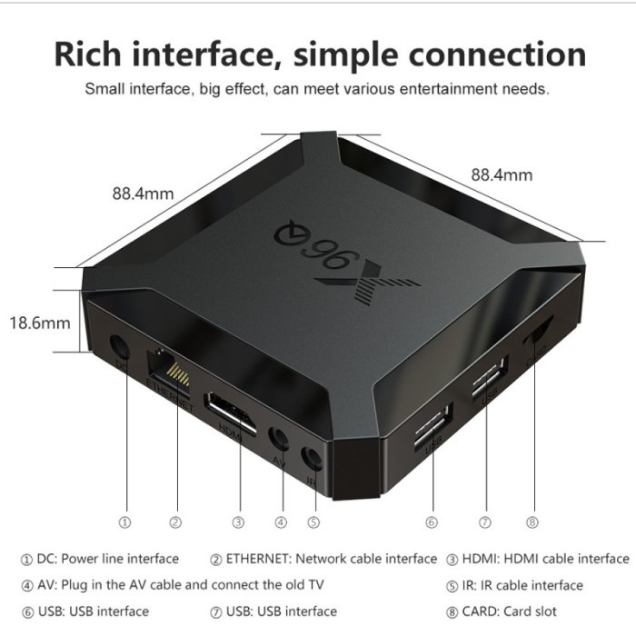 HIPLAY X96Q 4K 30FPS 2GB + 16GB ANDROID 10.0 TV BOX