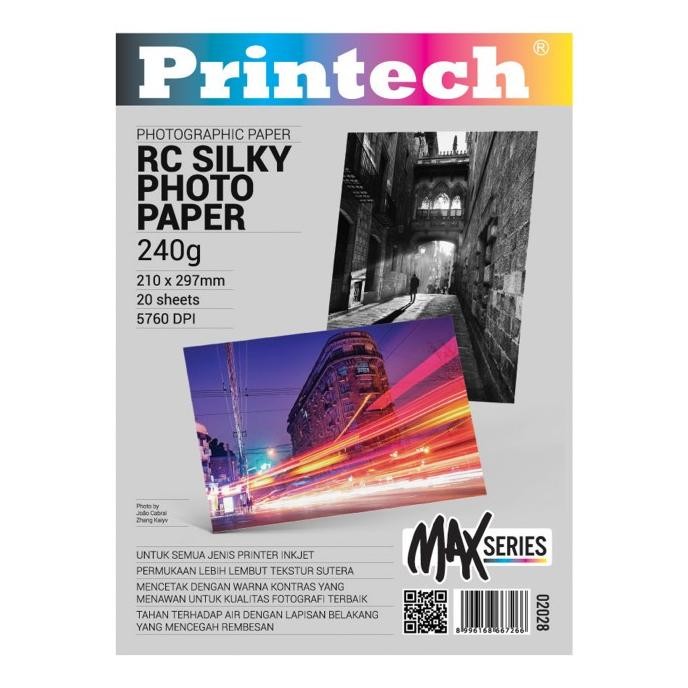 

sale! kertas foto / photo paper printech max rc silky a4 240gsm - 02031