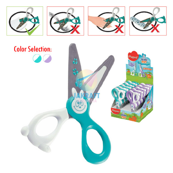 

Gunting Kertas Tumpul Anak Kecil 12 Cm Maped Kidikut Scissors Aman