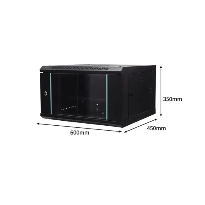 Rack Server Rak 6U Wallmount Cabinet 6 U 45 x 60 x 35 cm Plat Tebal