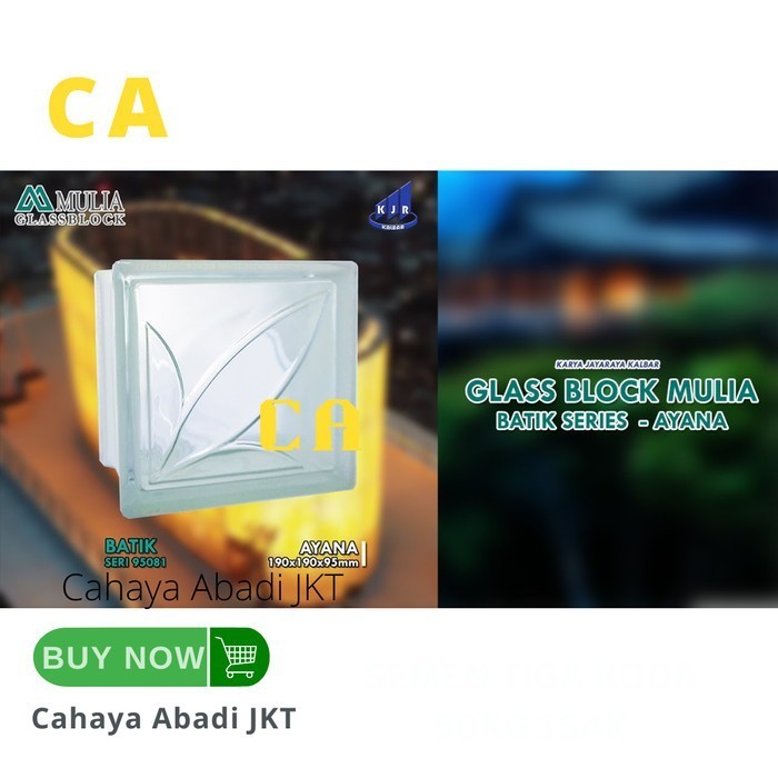 READY GLASS BLOCK GLASSBLOK MULIA AYANA PER DUS ISI 6PCS