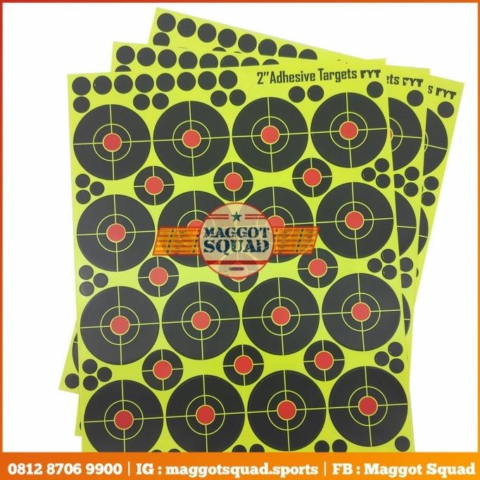 

sale! kertas stiker target tembak splatter | pcp airsoft panah