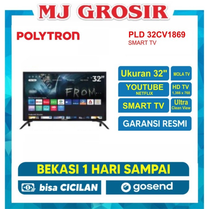 LED TV POLYTRON PLD 32MV1859 32 INCH EASY SMART MOLA
