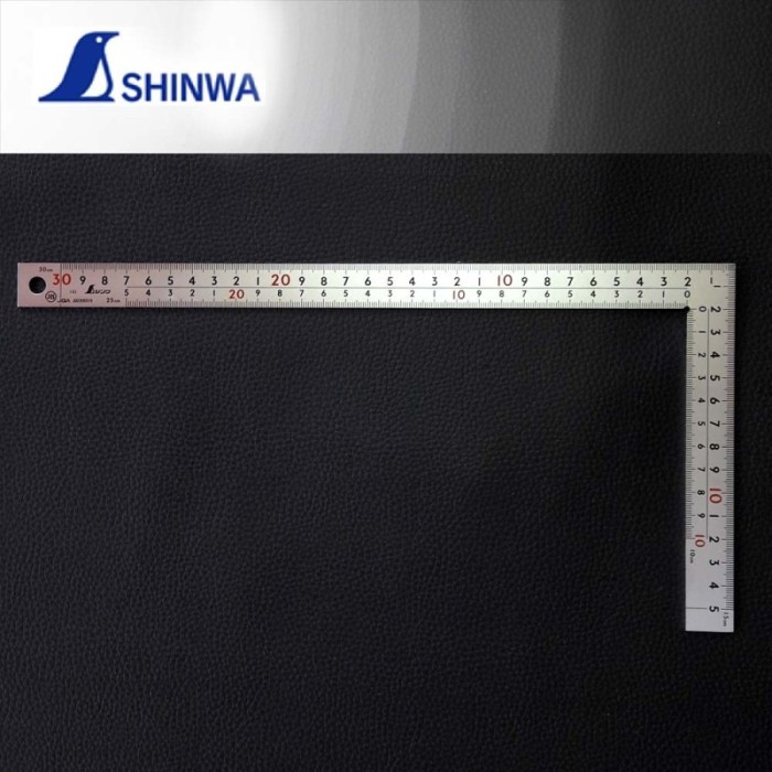 

TERLARIS! SHINWA Penggaris Siku 30x15 cm JIS Standard Stainless Steel - 10451
