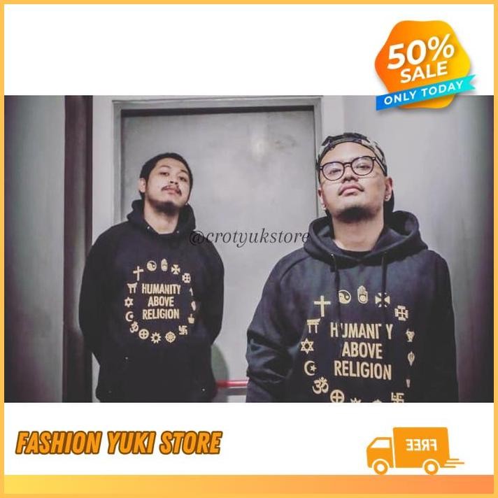 JAKET HOODIE SWEATER DISTRO HUMANITY ABOVE RELIGION MLI COKI MUSLIM MAJELIS LUCU INDONESIA  POLOS CU