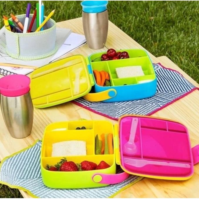 Murah Bento Lunch Box Mirip Munchkin/Kotak Makan Bento Sekat Anti Tumpah