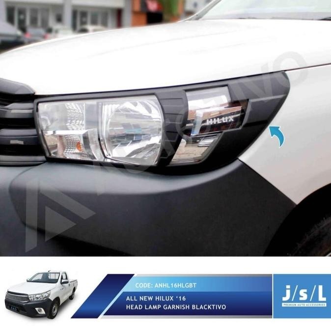 Toyota All New Hilux Head Lamp Garnish Blacktivo/Aksesoris Hilux