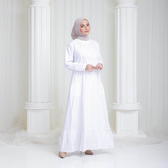 Fayrany Baju Gamis Ibu Putih Dandelion FBG-WP-001