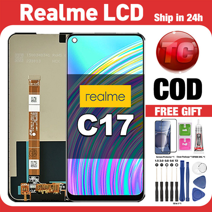 Original Lcd Realme C17 fullset ori asli Layar hp touchscreen Sentuh Versi Tinggi COD