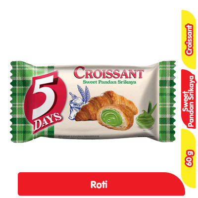 

5Days Roti Croissant Isi Selai Srikaya Pandan 60 g