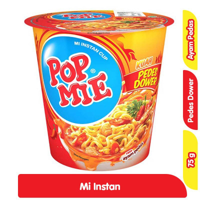 

Pop Mie Mi Instan Cup Kuah Pedes Dower Ayam Pedas 75 g