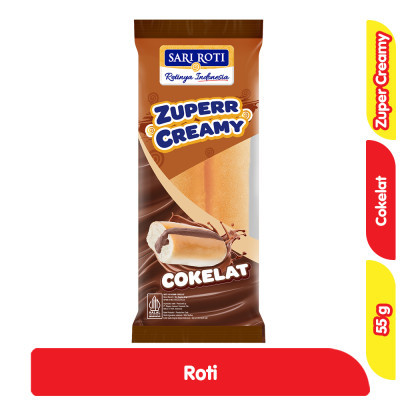 

Sari Roti ZuperrCreamy Isi Krim Cokelat 55 g