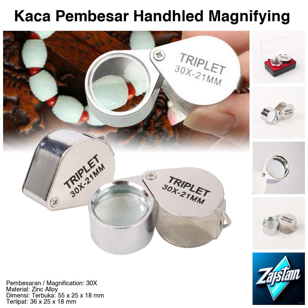 

Kaca Pembesar Handhled Magnifying Glass Lup Jewelers 21mm 30X - BS30