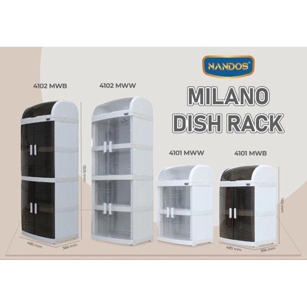 Naiba - Milano Nados 4102 / 4101 | Mini Dish Rack NANDOS NAIBA Transparant | Lemari sayur Plastik | 