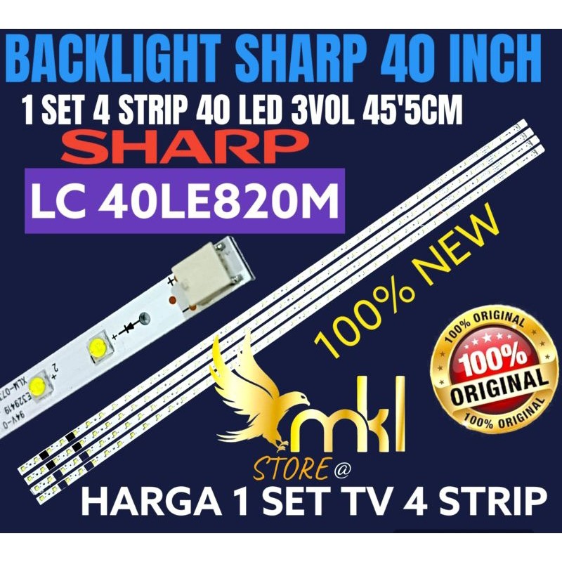 BACKLIGHT TV LED SHARP LC 40LE820M BACKLIGHT TV 40 INCH